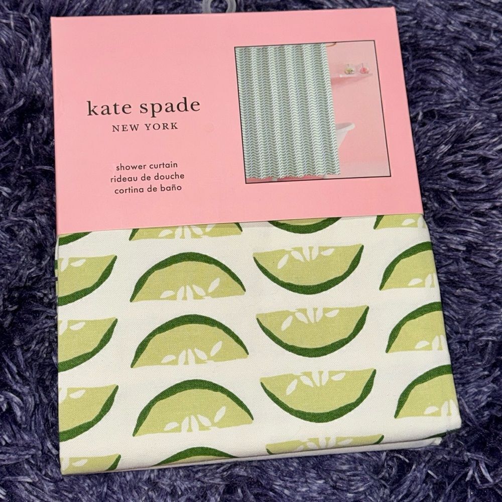 KATE SPADE CUCUMBER SHOWER CURTAIN
